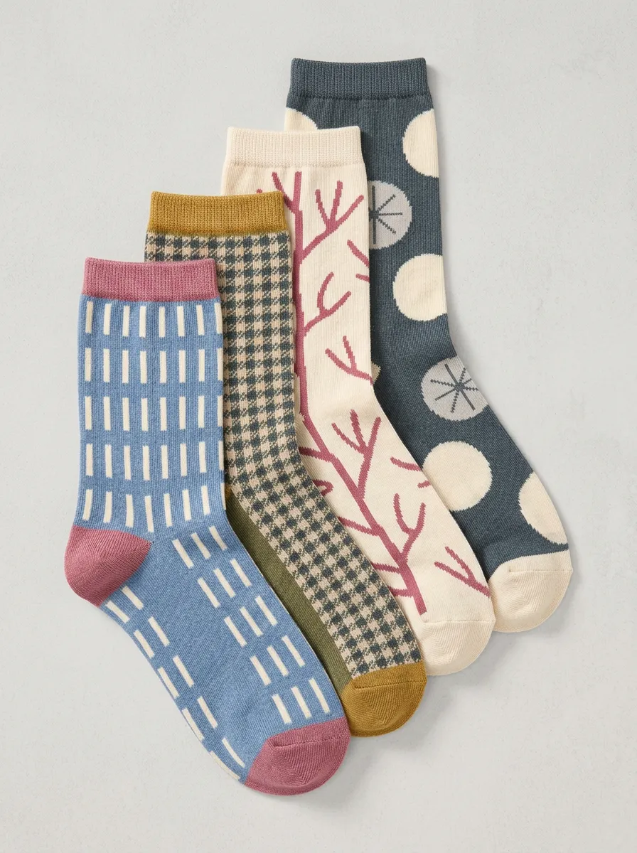Women's Four Pair Casual Socks