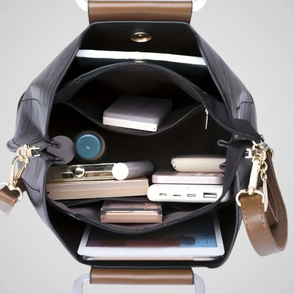 Relaxed Foldover Leather Handbag