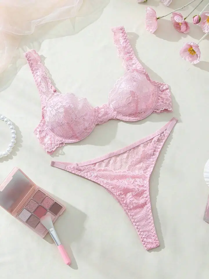 Delicate Mesh Lingerie Set