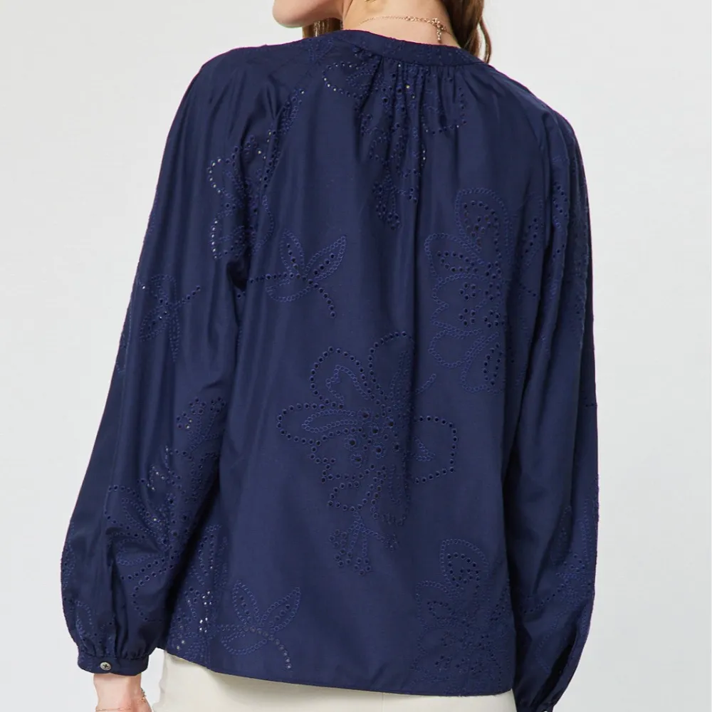 Relaxed Eyelet Blouse Blouses & Shirts