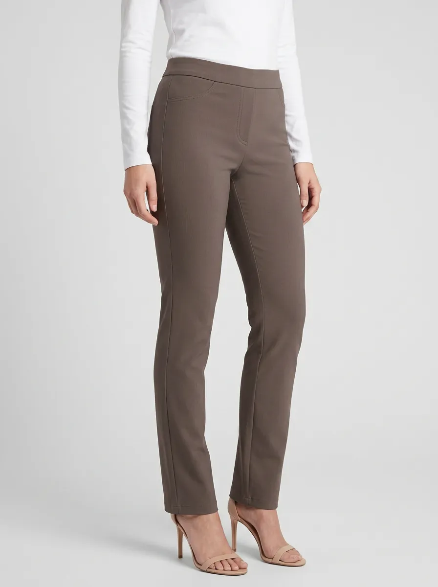 Streamlined High-Stretch Casual Mid-Rise Stretch Pants
