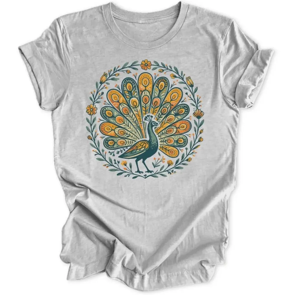 Folky Peacock Unisex T-Shirt