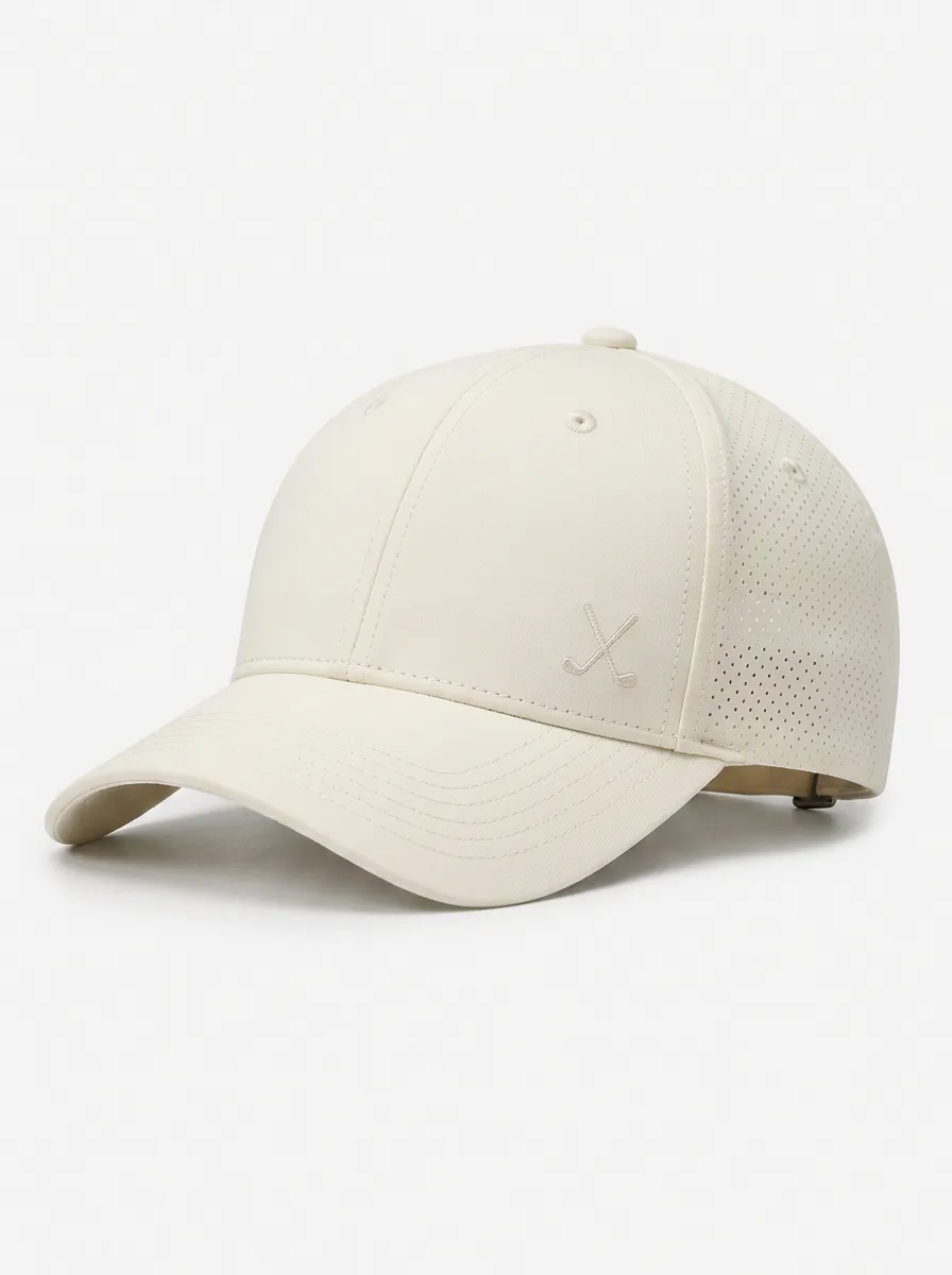 Unisex Cap with Crossed Horse Whip Embroidery