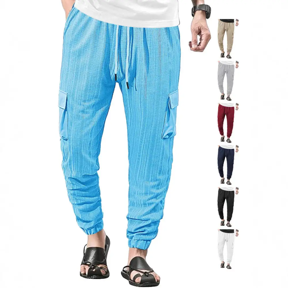 Men's Glencheck Cargo Pants Waistband Cargo Pants