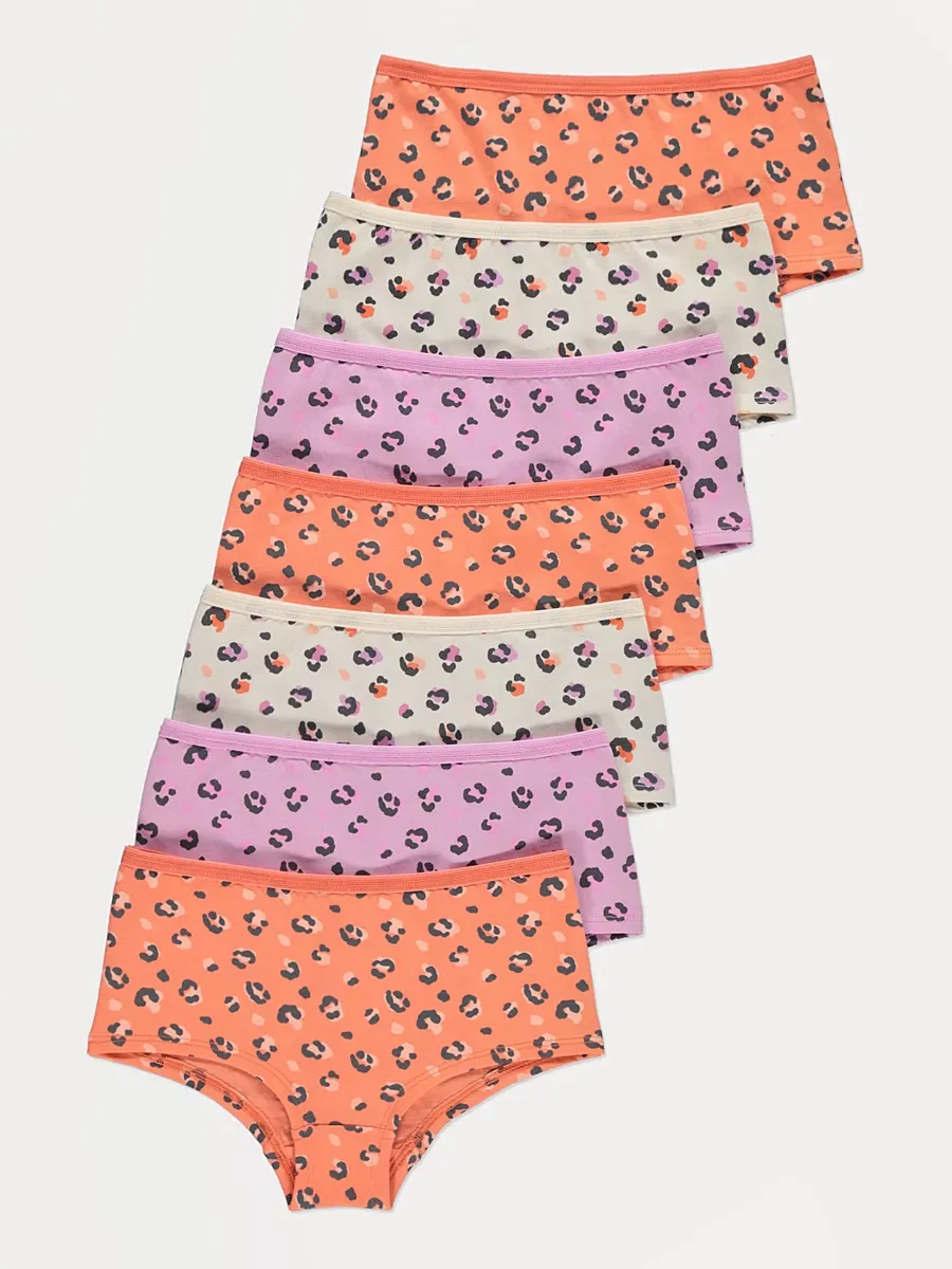 Bright Animal Print Short Briefs 7 Pack