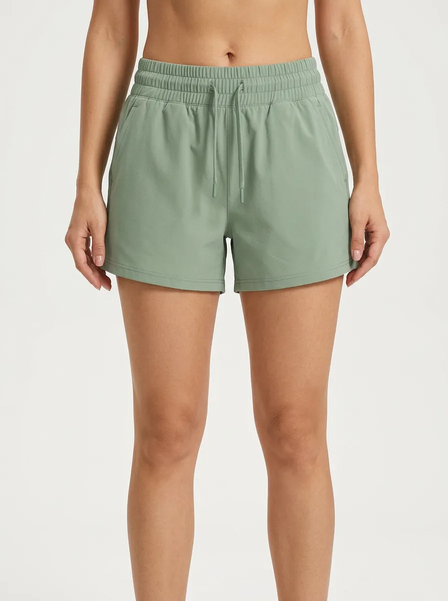 Women's Straight-Hem Drawstring Athletic Shorts