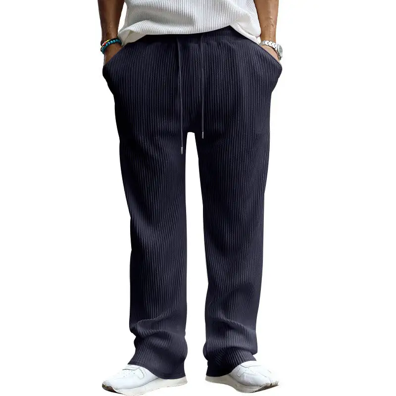 Men's Wide Leg Loose Fit Drawstring Pants