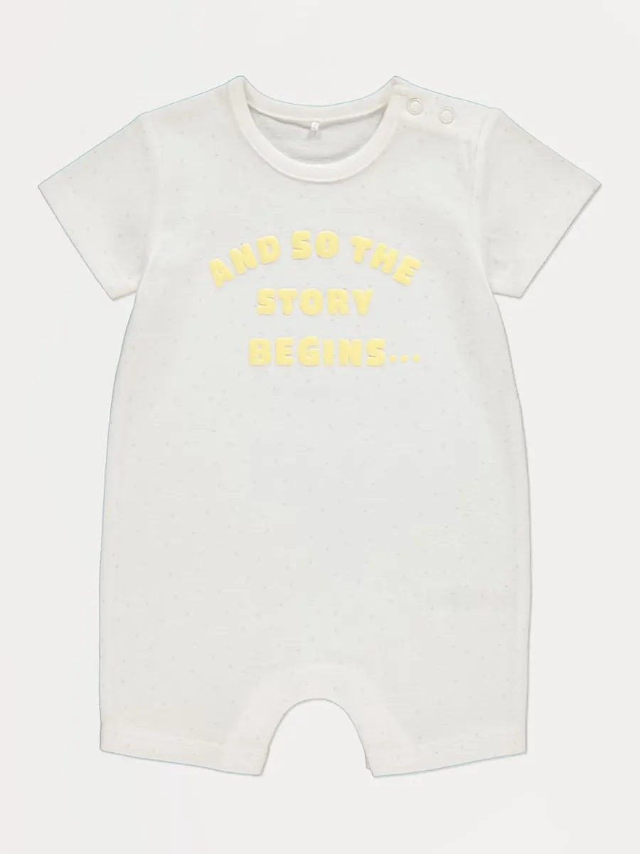 And So The Story Begins Short Sleeve Romper