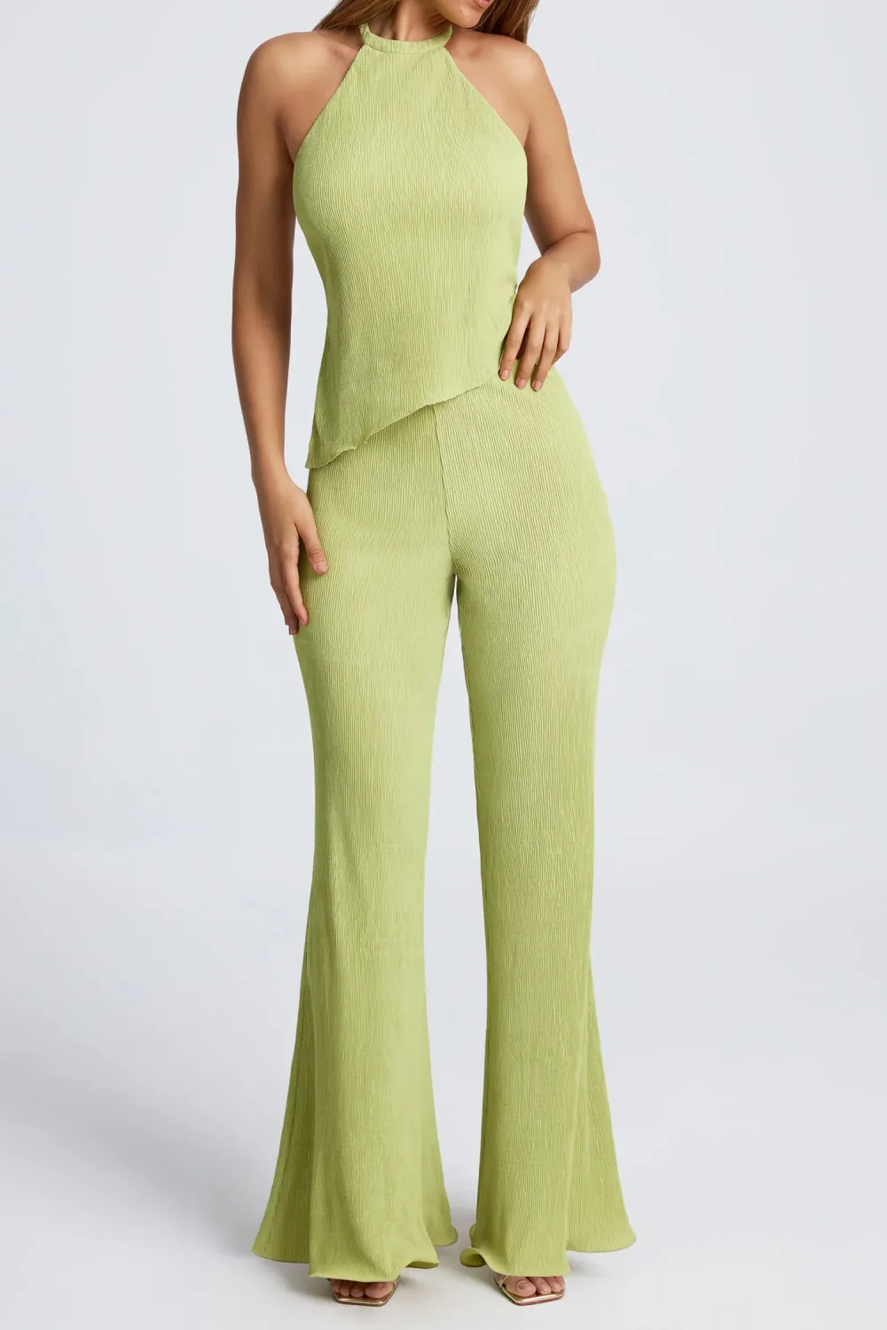 Lightweight High Waist Solid Color Basic Women's Trousers