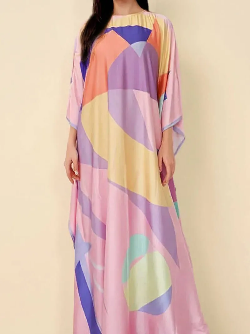 Casual Geometric Print Maxi Dress