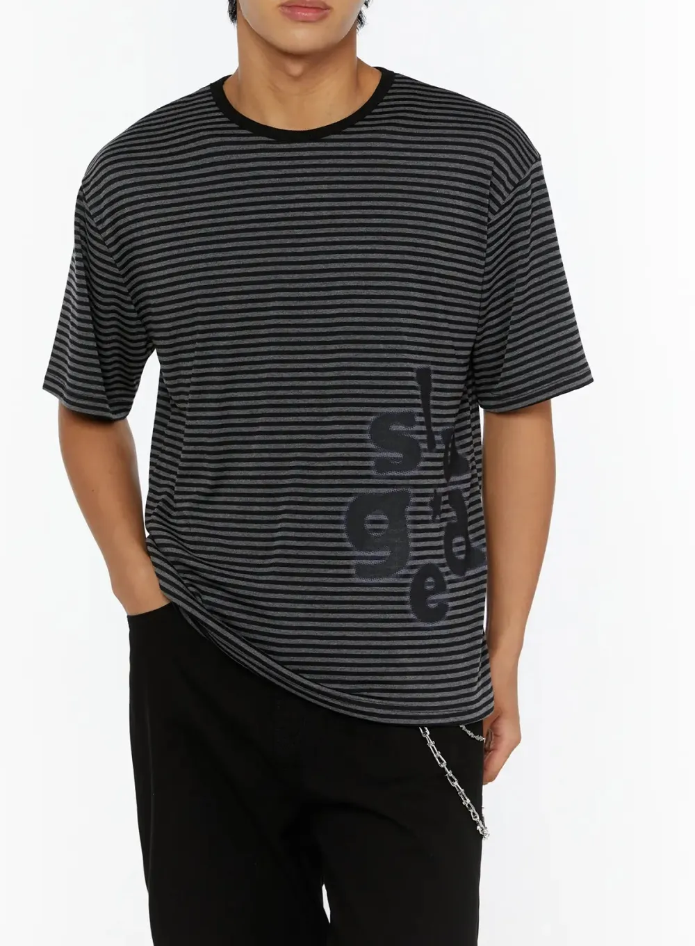 Men's Striped Graphic T-Shirt