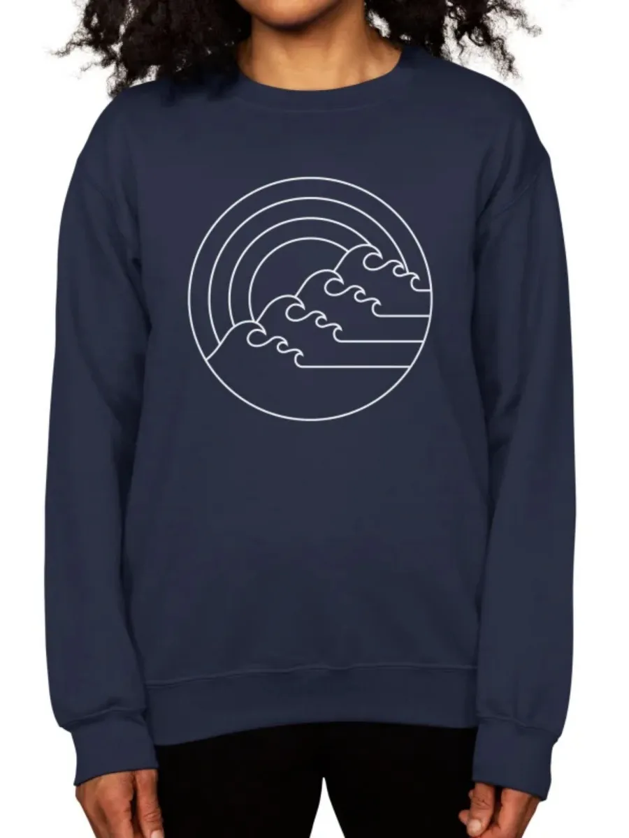 Geometric Wave Art Sweatshirt
