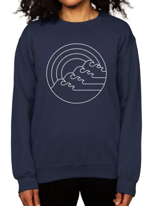 Geometric Wave Art Sweatshirt