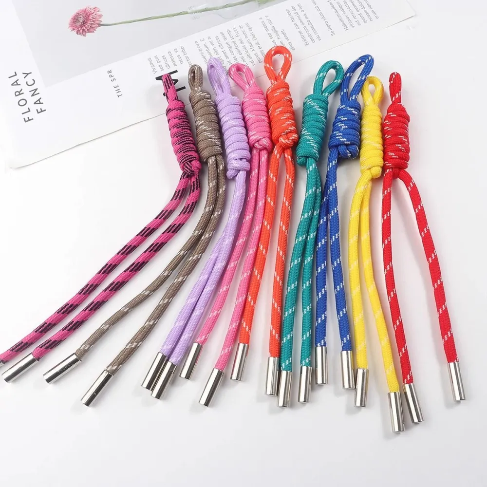 Rainbow Woven Lanyard Keychain Bag Charm Accessory
