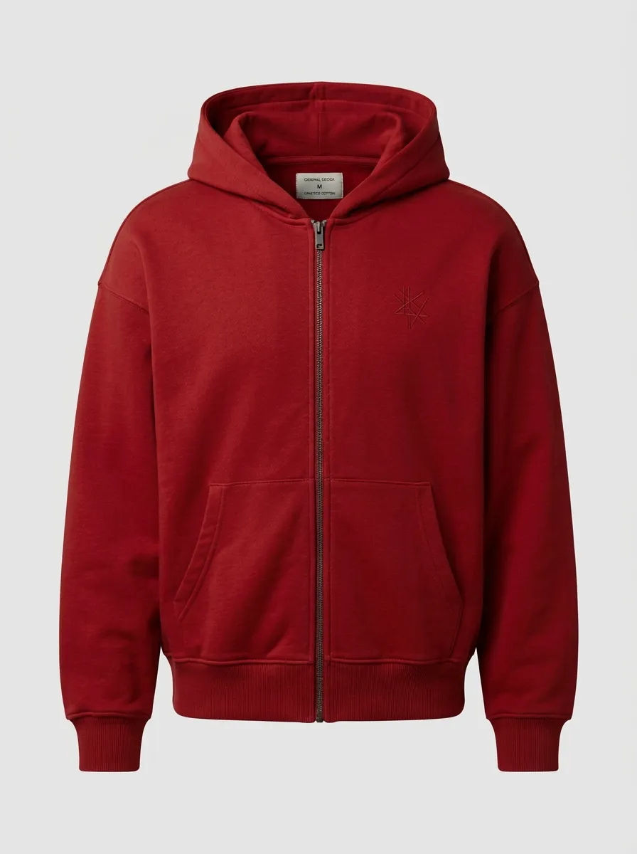 Modern Zip-Up Geometric Star Graphic Collection Men's Hoodie