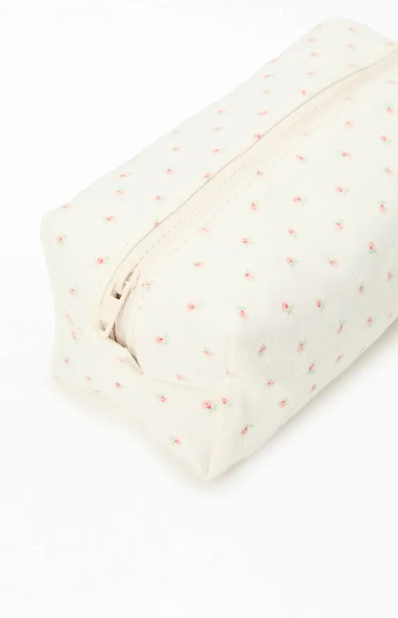 John Galt Floral Makeup Bag