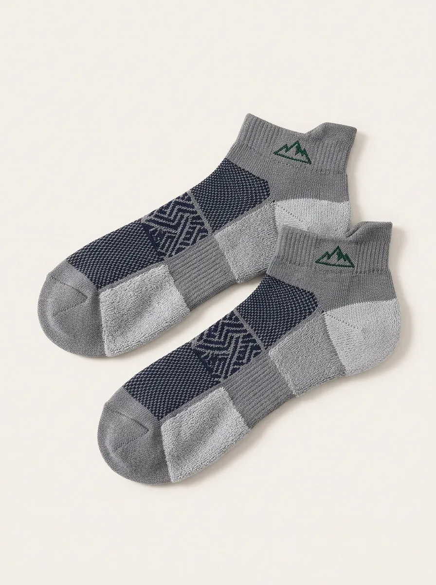 Mountain Ankle Socks with Printed Art