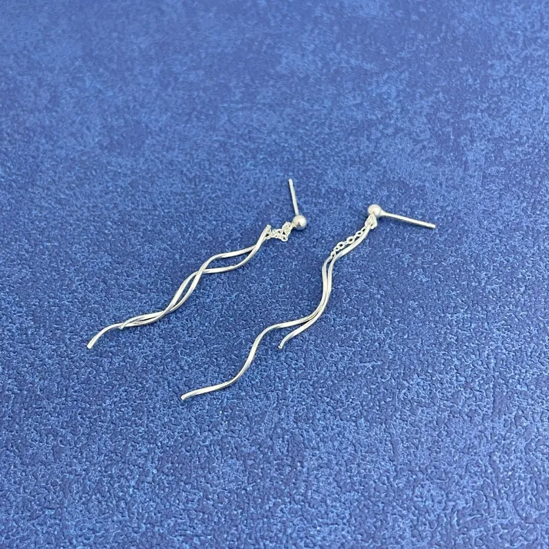 925 Sterling Silver Wave Earrings