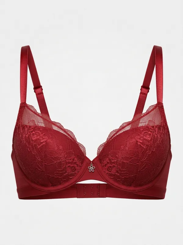 Women's Push-Up Floral-Lace Embroidered Bra