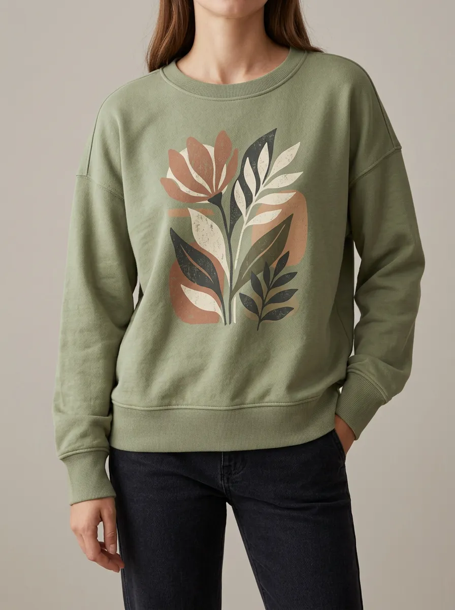 Casual Crewneck Pullover