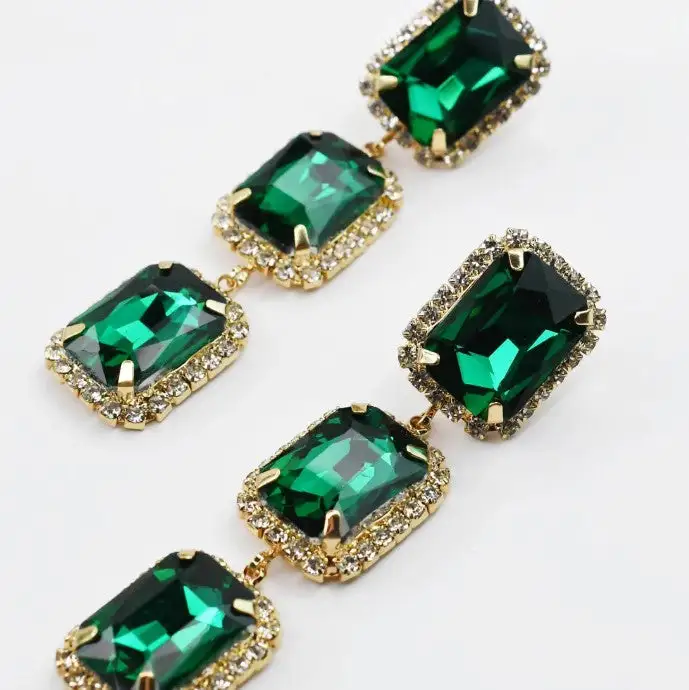 Refined Crystal Accent Statement Earrings