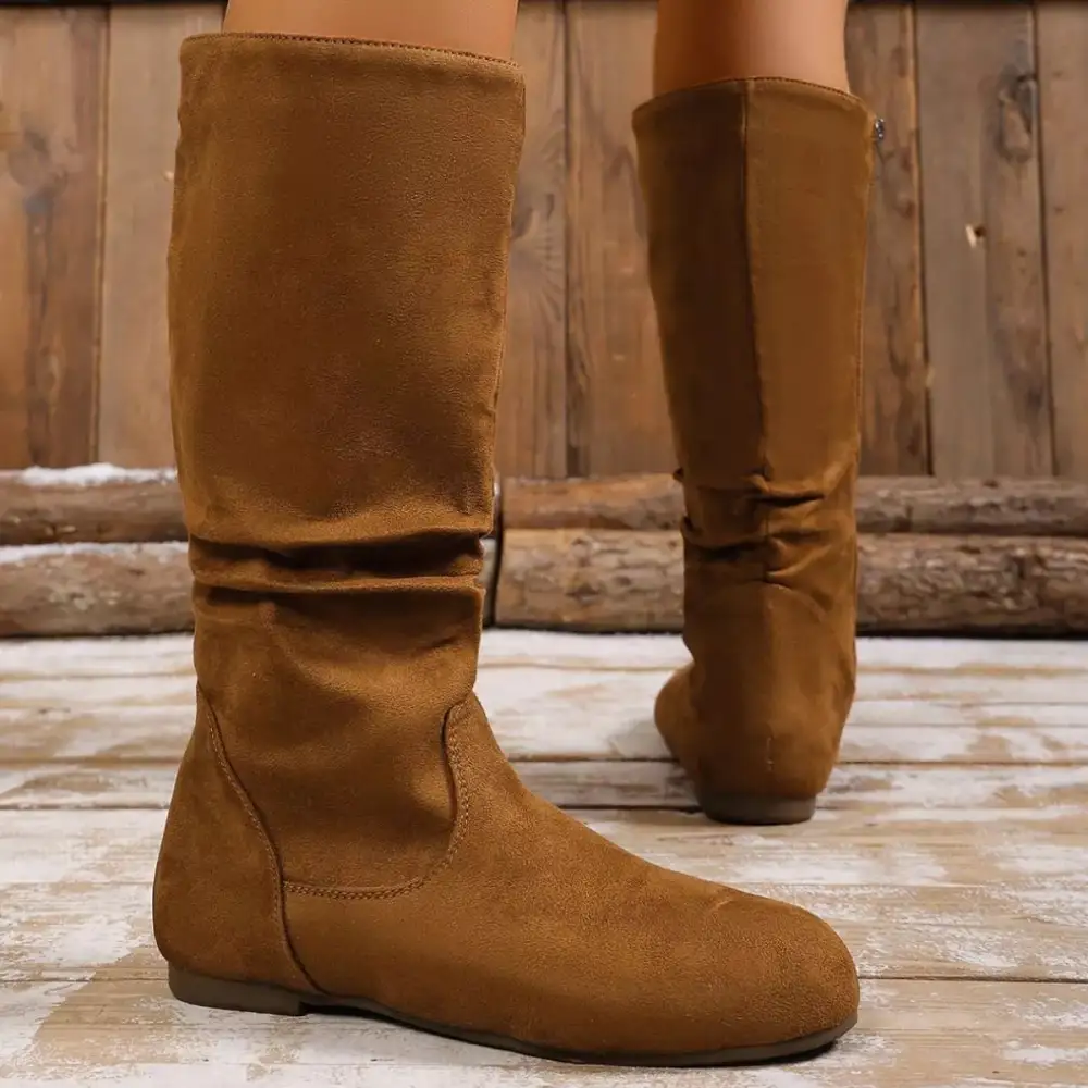 Classic Round Toe Side Zip Boots