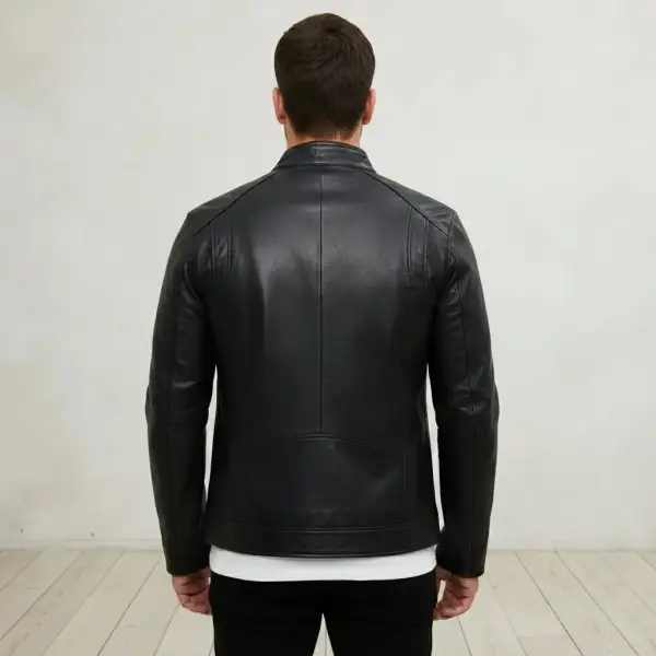 Cowhide Biker Motorcycle Multi Pocket Jacket
