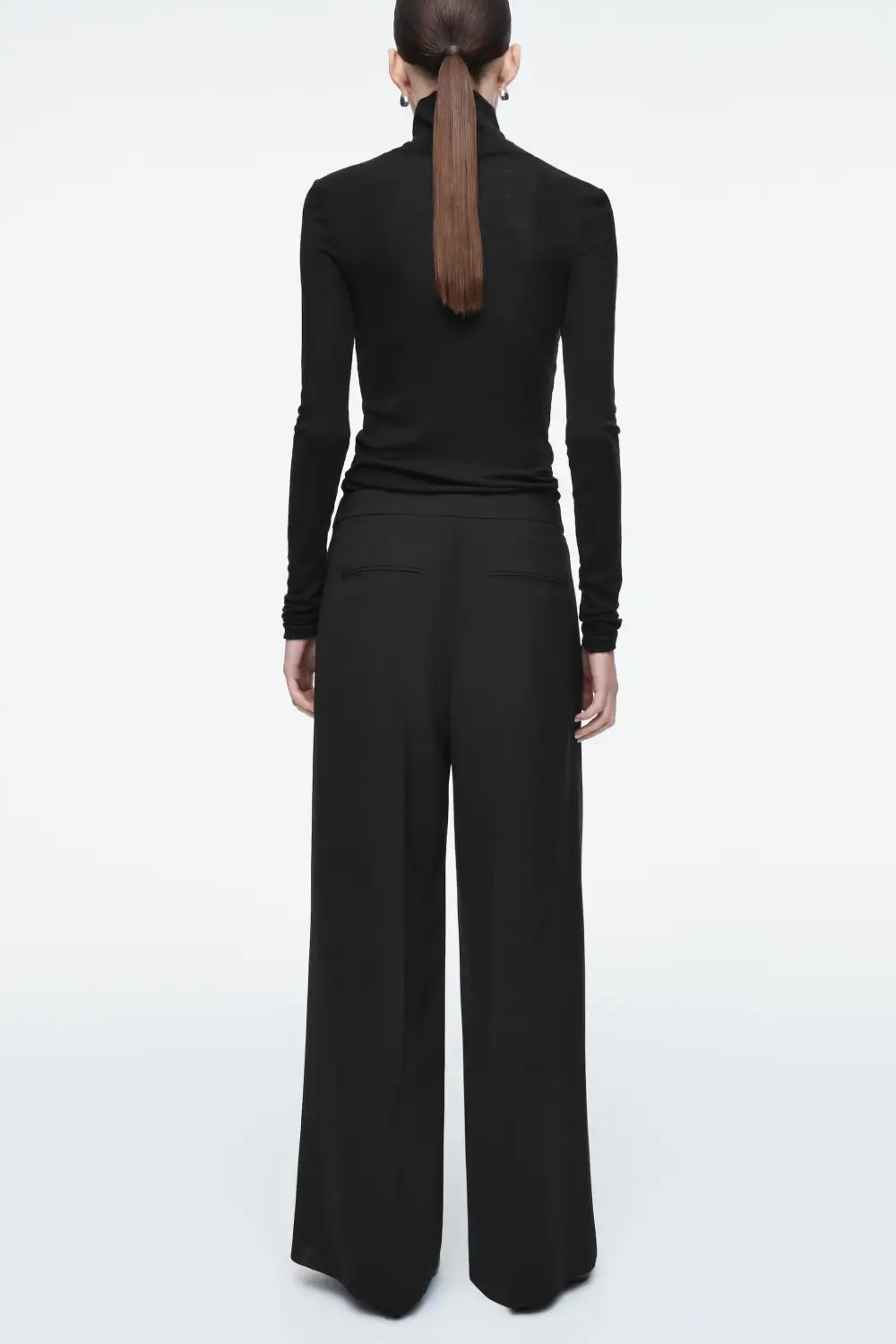 Straight-Leg Wrap-Front Trousers