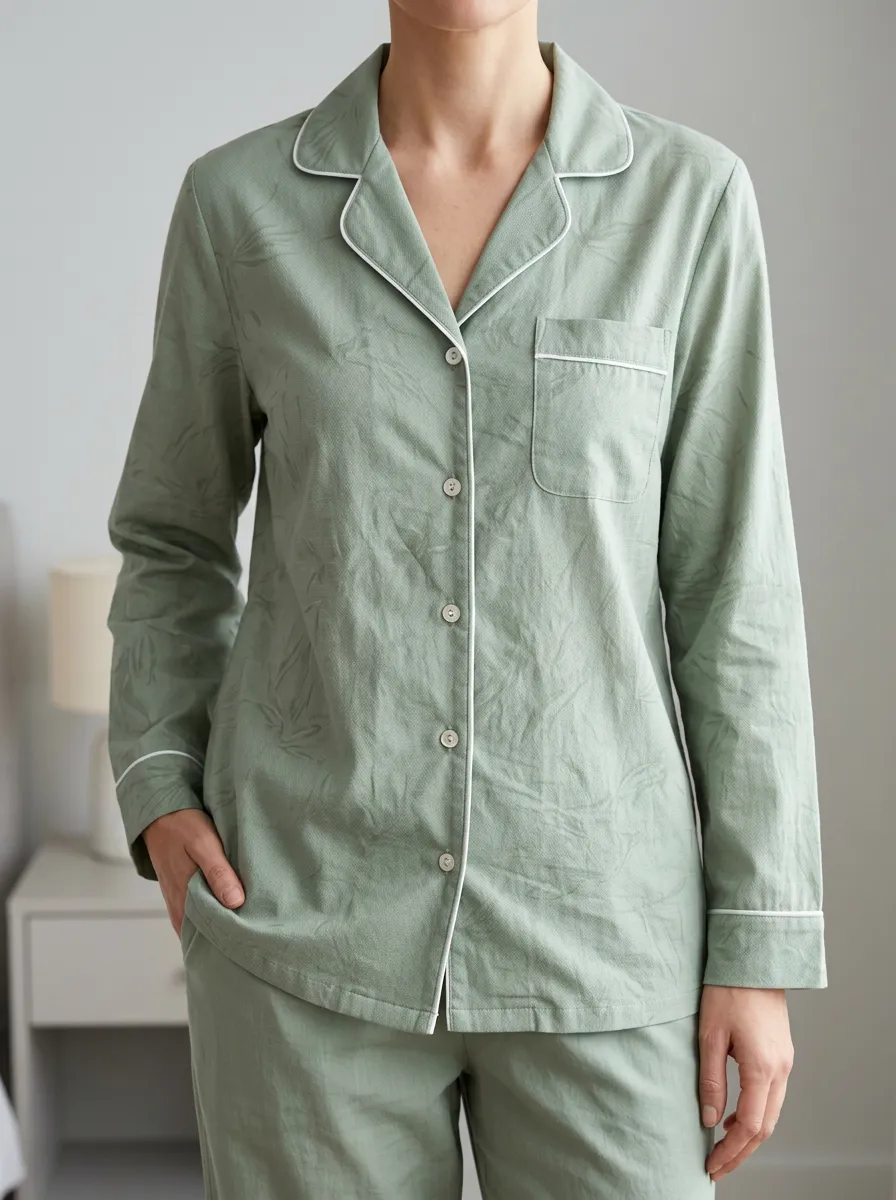 Easygoing Printed Button Front Sleepwear