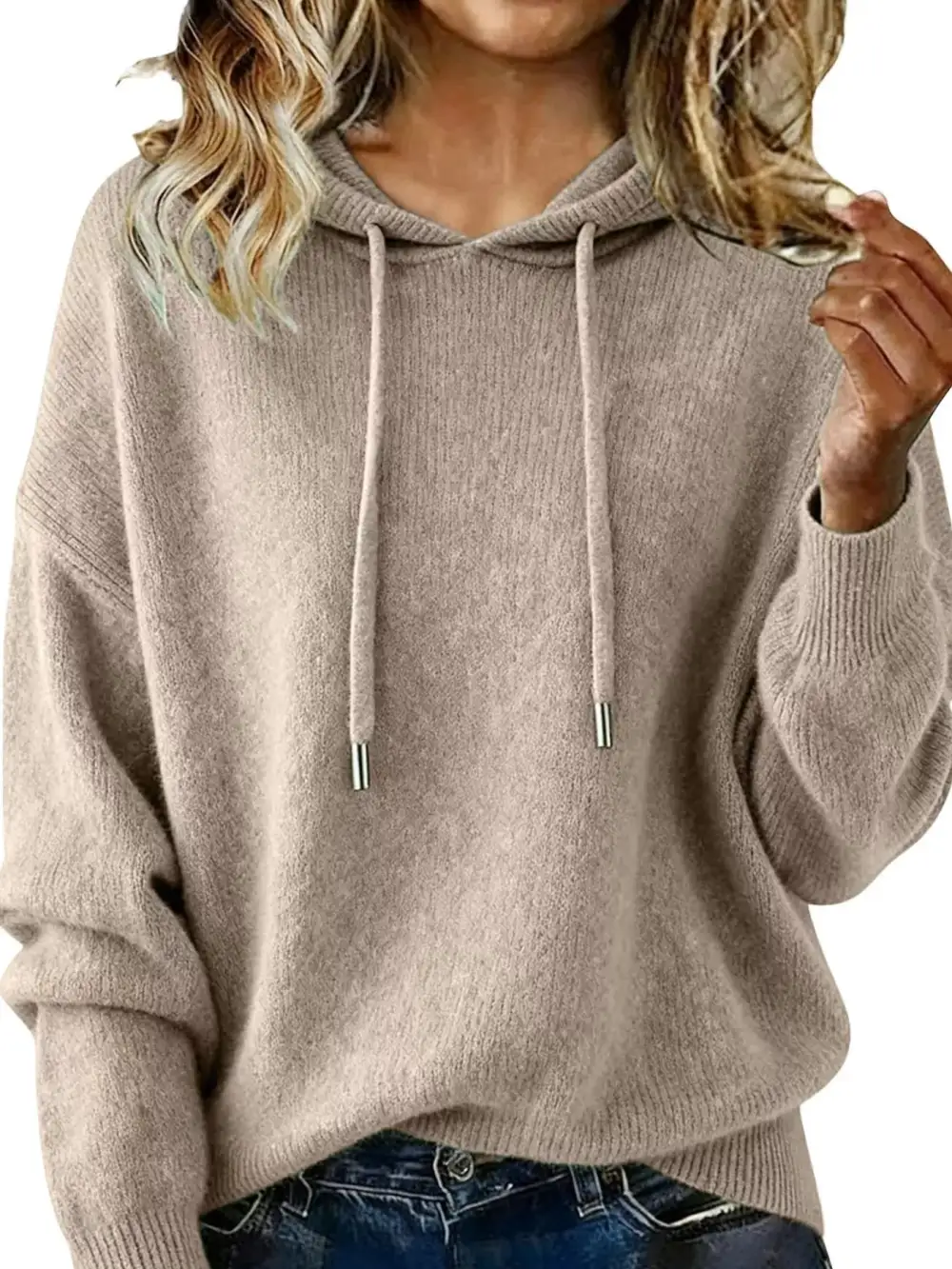 Modern Drawstring Long Sleeve Sweater