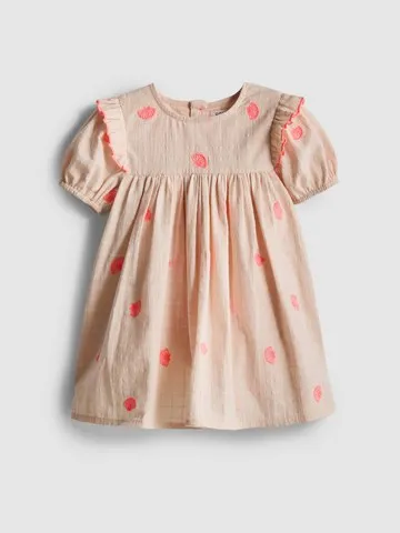 0-18mths | Shell Embroidered Newborn Smock Dress