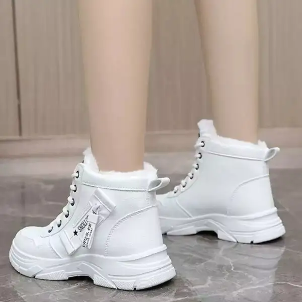 Lace-Up Warm Ankle Boots