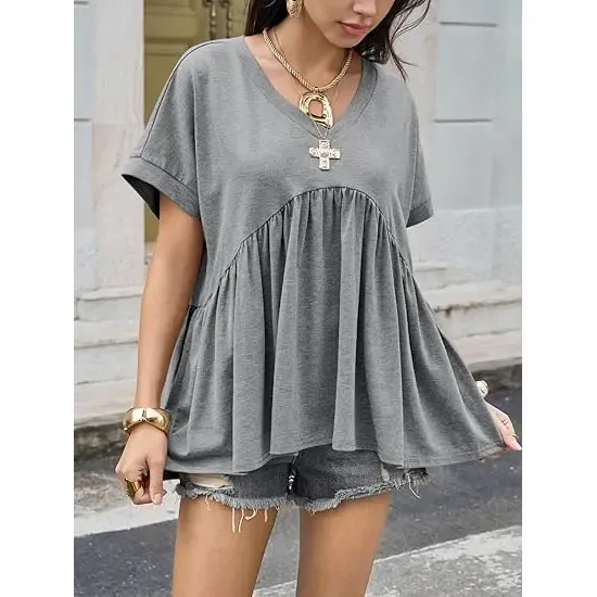 Women's Summer Peplum Top
