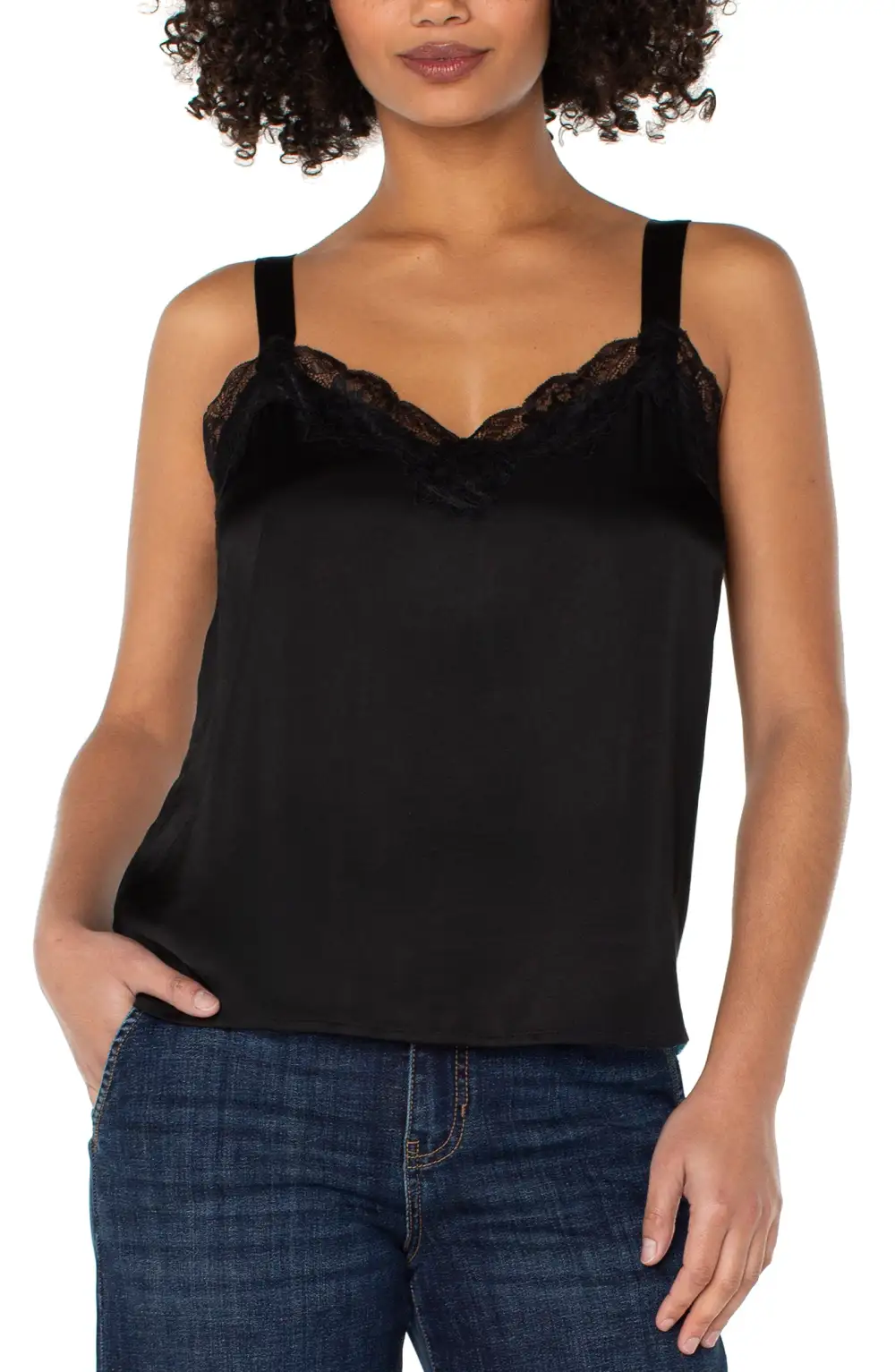 Lace Ribbed Tank Top