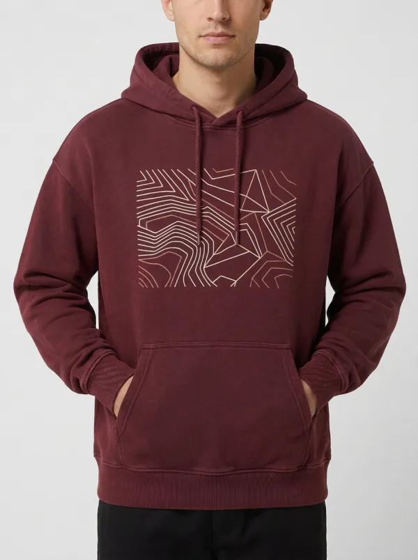 Unisex Muted Linear Geometry Hoodie