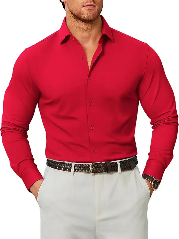 Smooth Weave Formal Cut Dress Shirt
