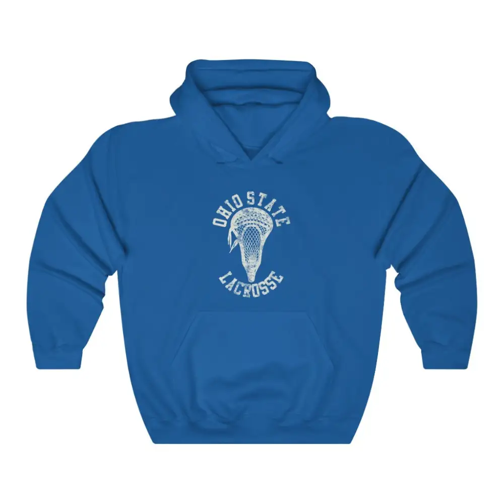 Relaxed Vintage Stick Head Lacrosse Graphic Pullover Hoodie