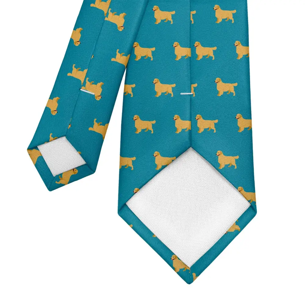 Refined Retriever Dog Pattern Necktie