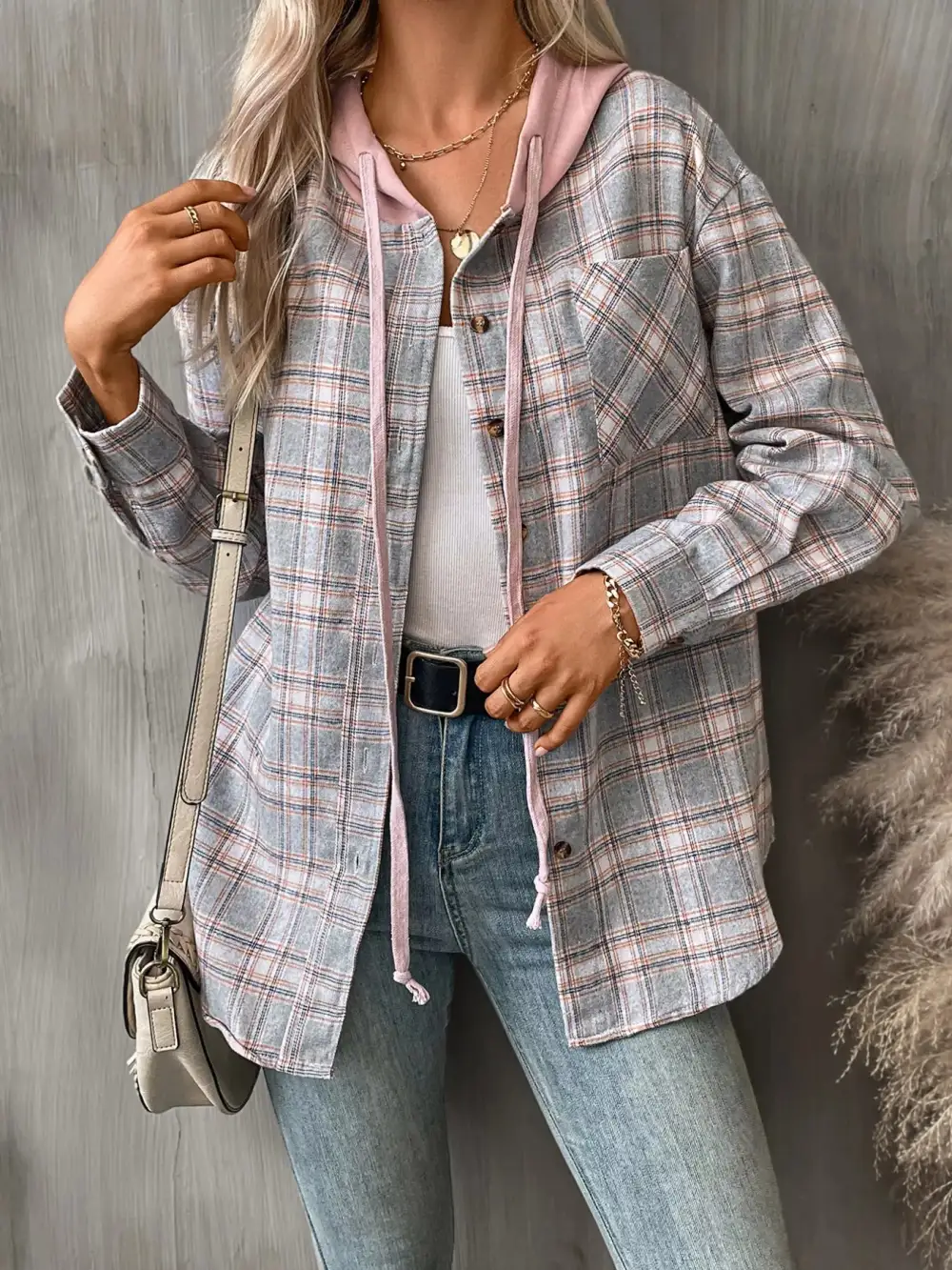 Button-up Plaid Shirt