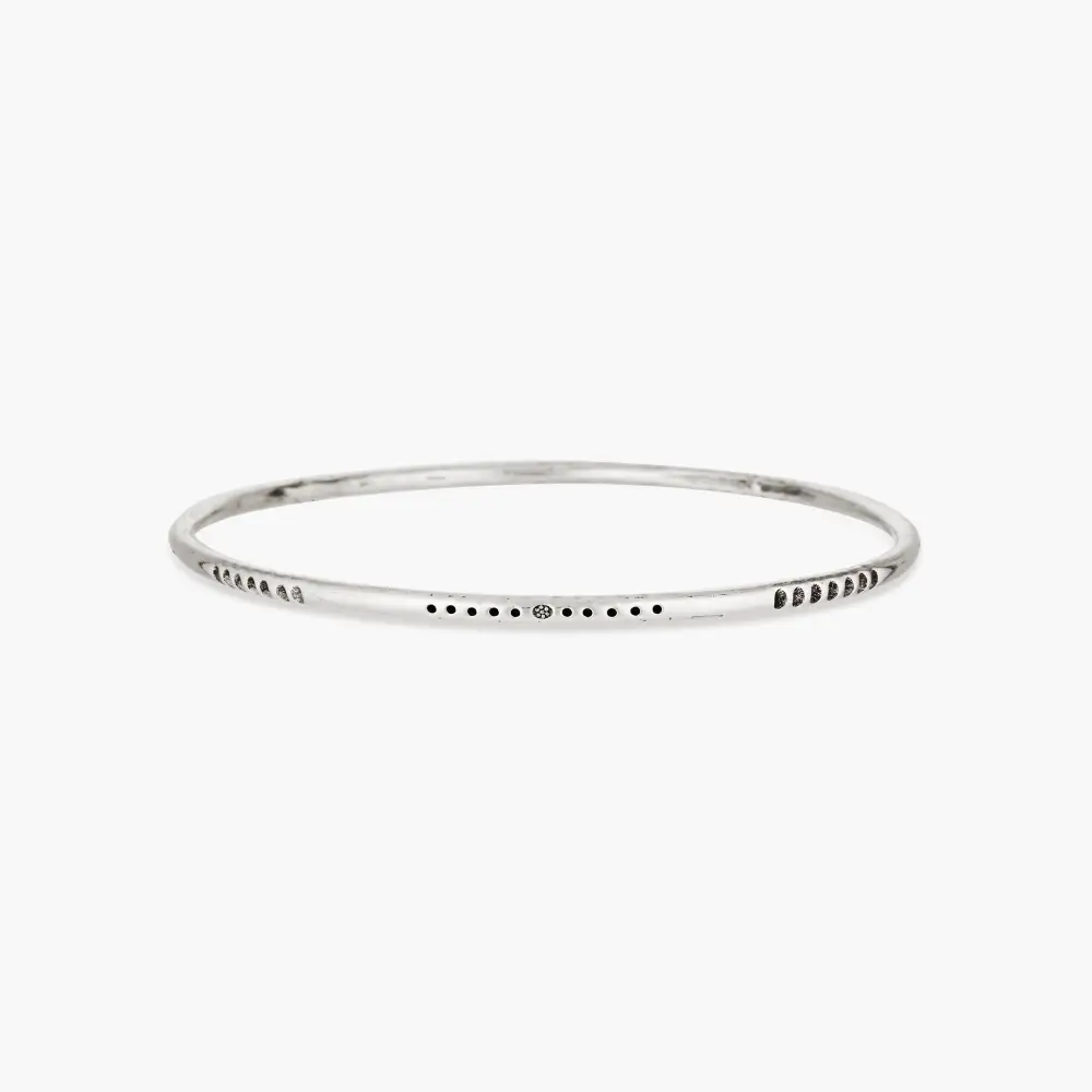 Sun Earth Hill Tribe Silver Bangle