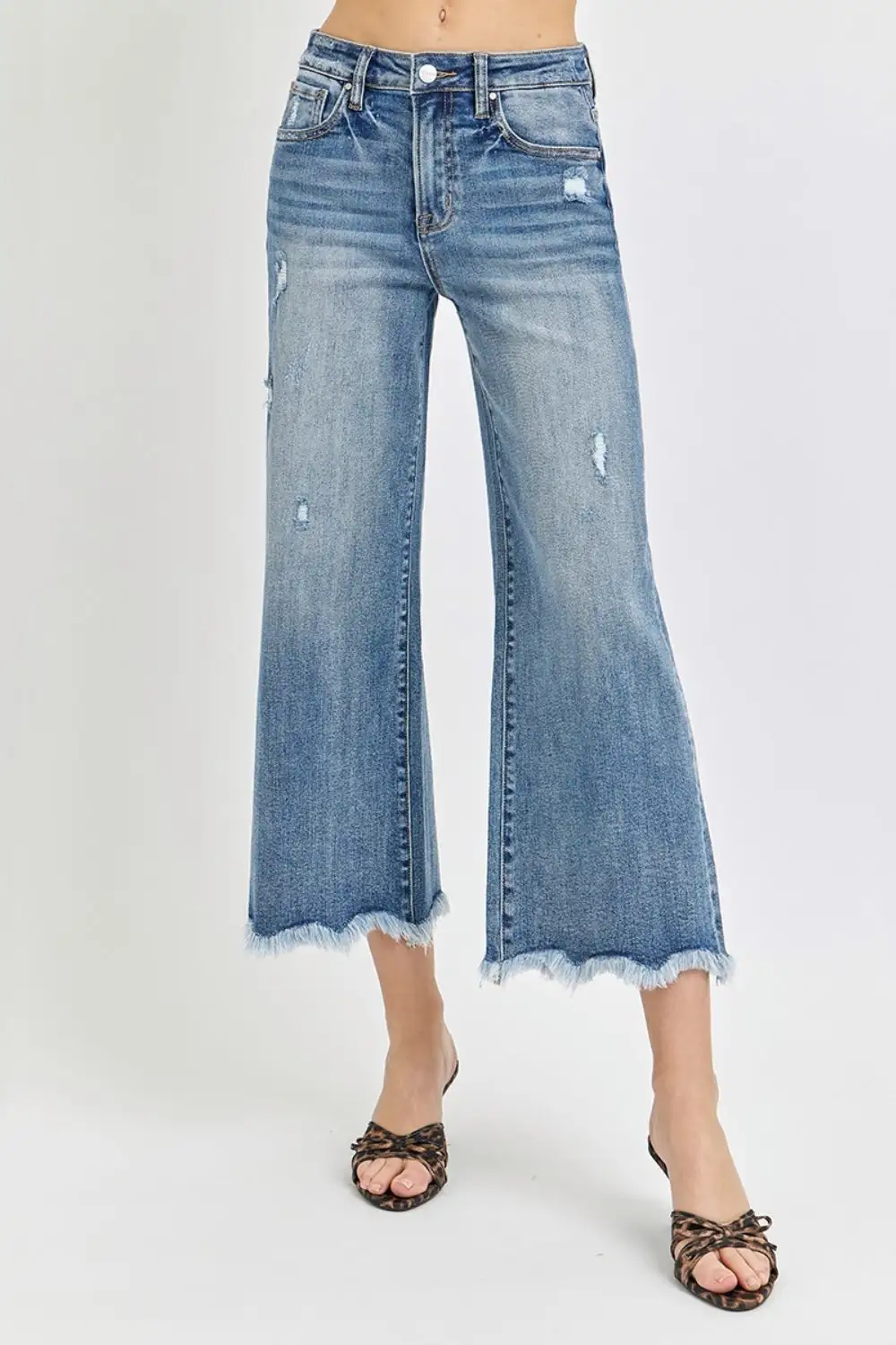 Relaxed Elastic Waist Denim Jeans
