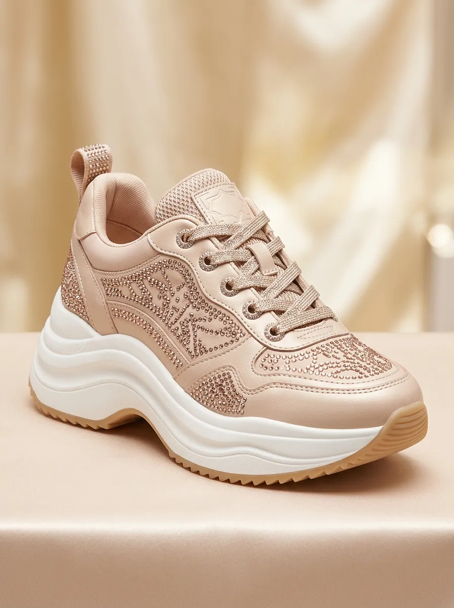 Everyday Low-Top Women's Rhinestone Platform Shoes