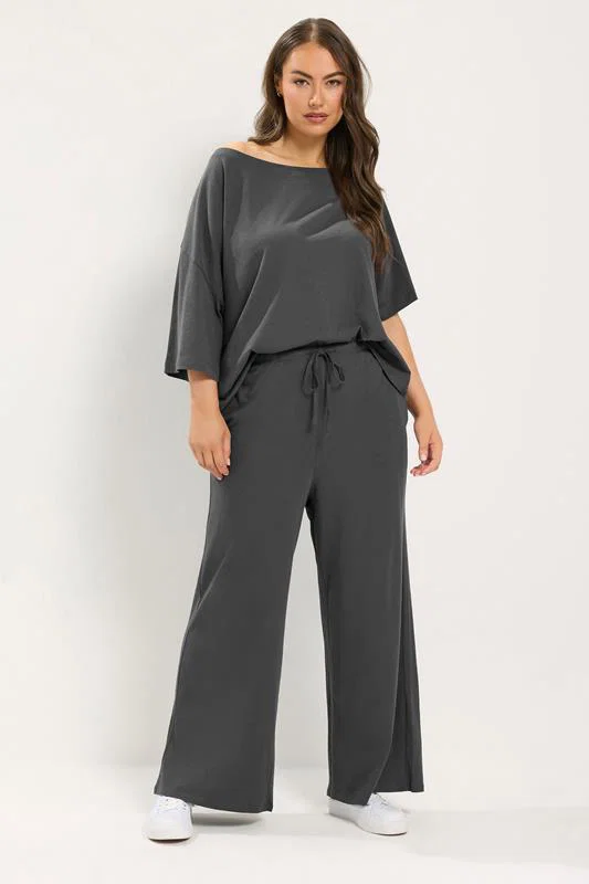 Grey Wide Leg Leggings detail 1
