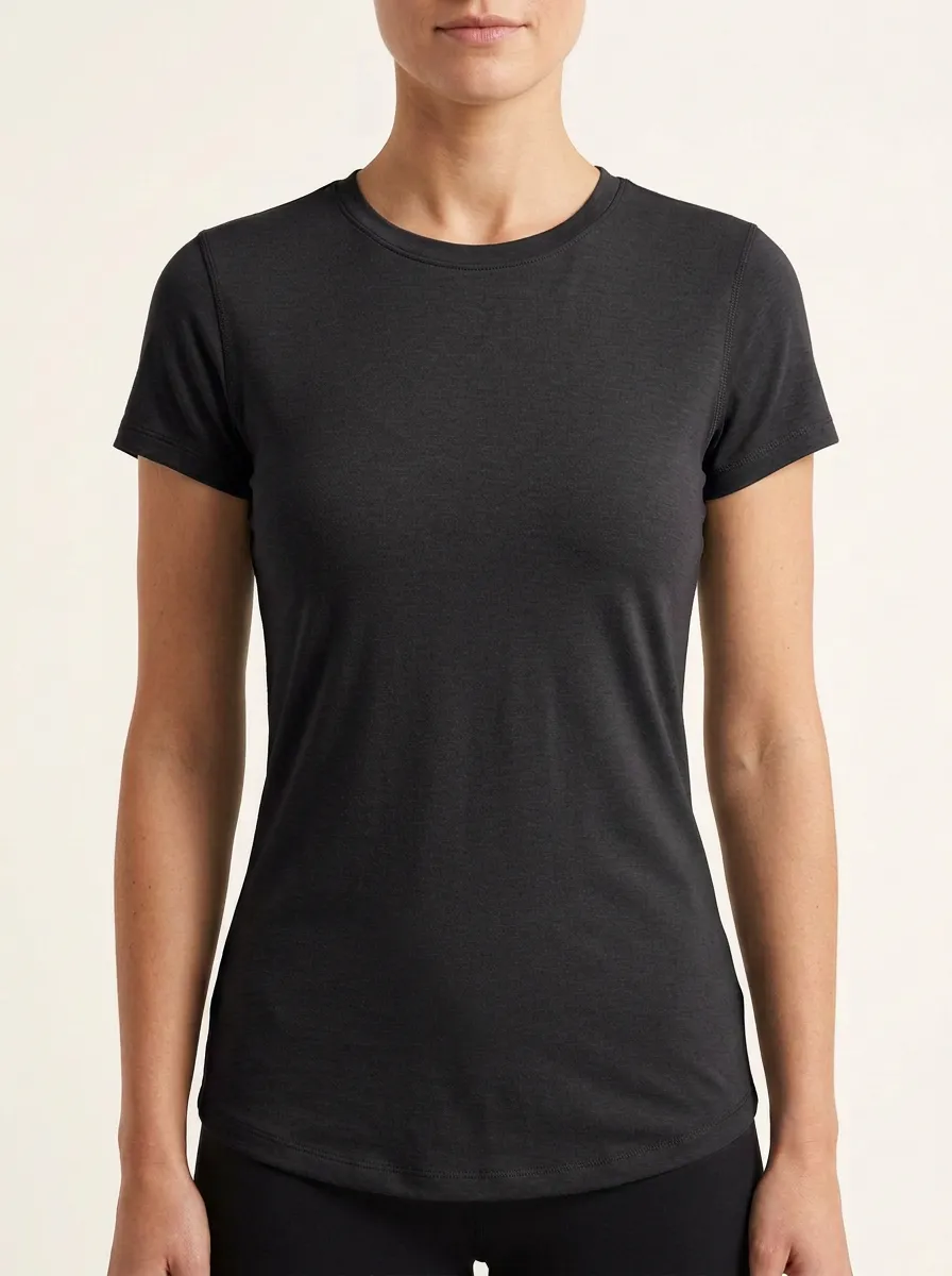 Women's Curved-Hem Everyday Crewneck T-Shirt