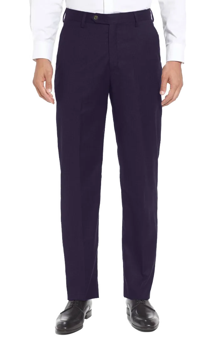 Everyday Gabardine Tropical Weave Flannel Flat Front Pleated Front Trousers