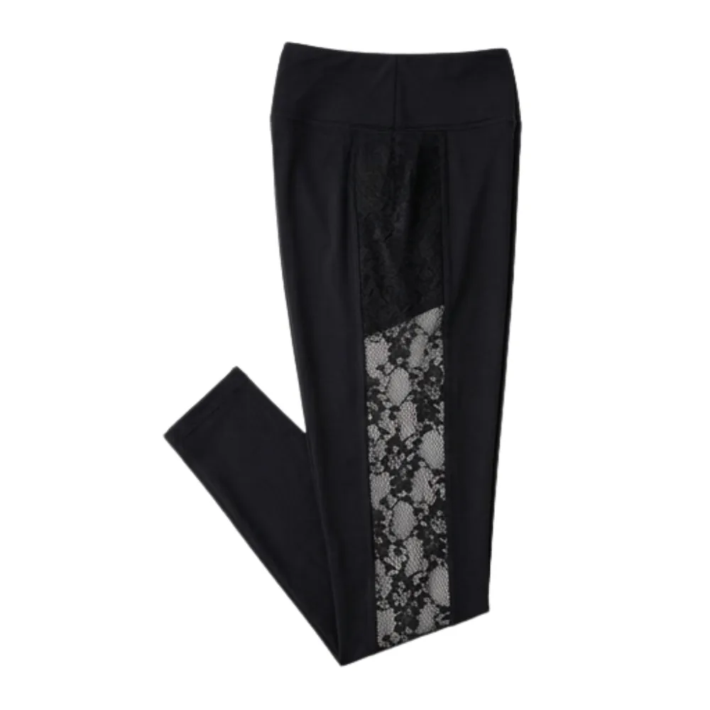 High Waist Mesh Leggings with Hidden Pocket