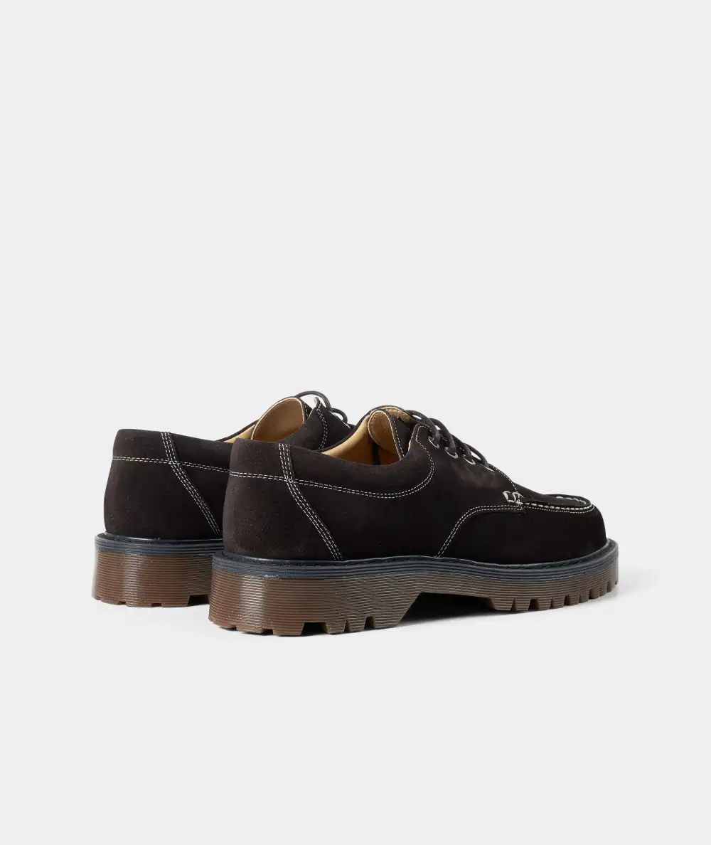 Suede Moc Toe Shoes