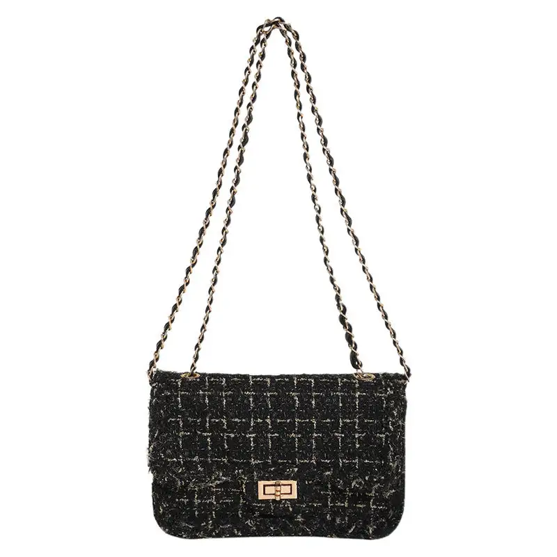 Compact Chain Strap Square Shoulder Bag