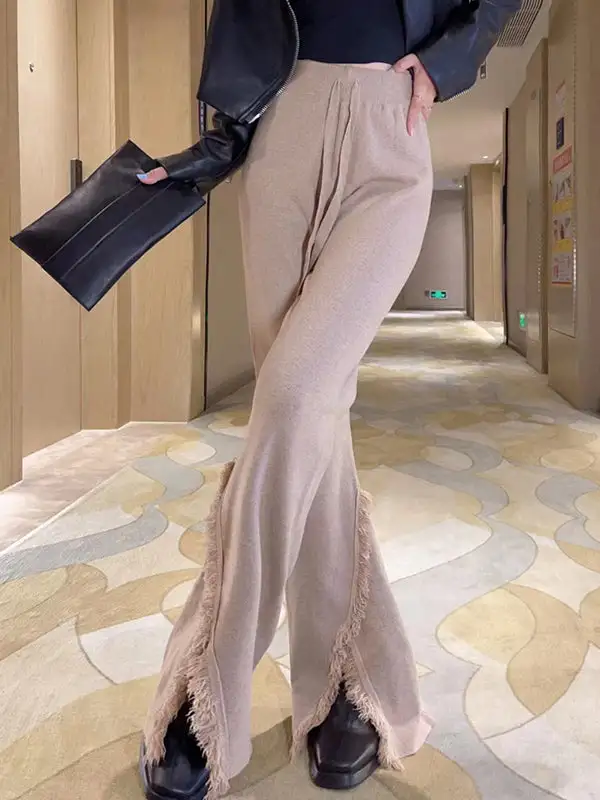 Women's High Waist Wide Leg Flared Drawstring Pants