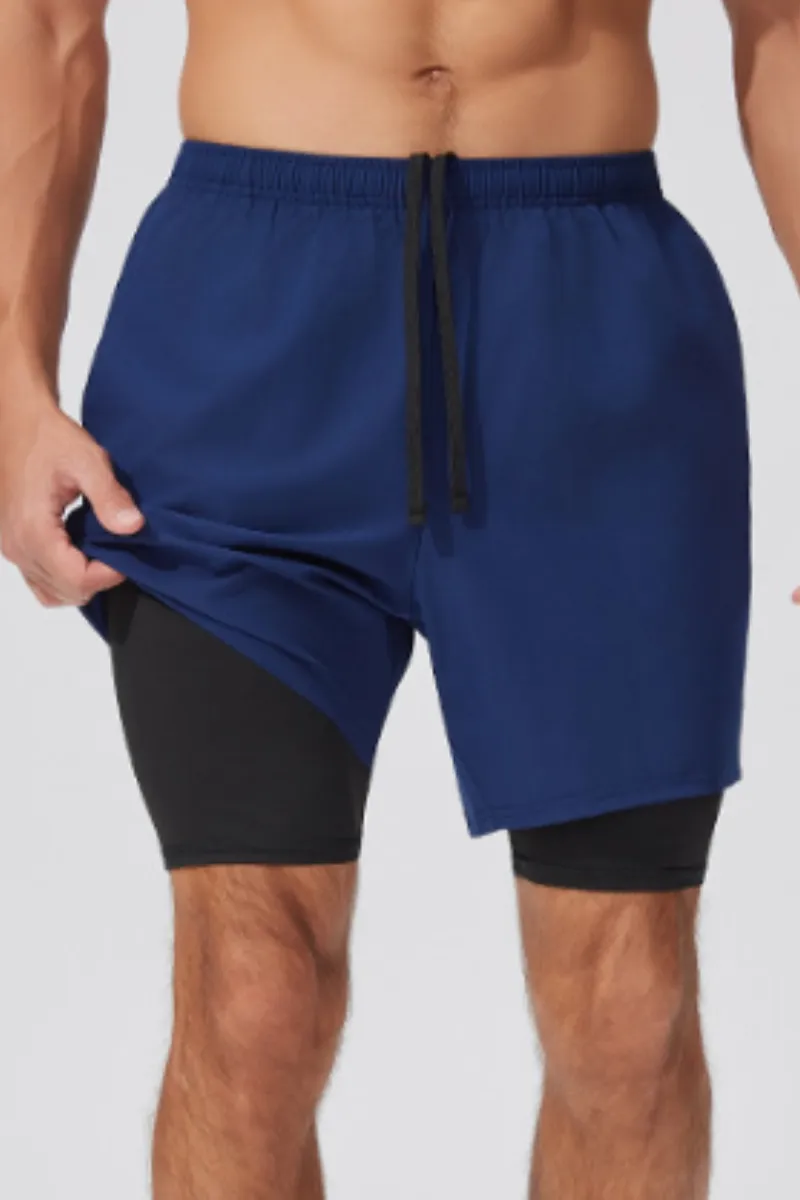Quick Dry Drawstring Side Pocket Athletic Shorts